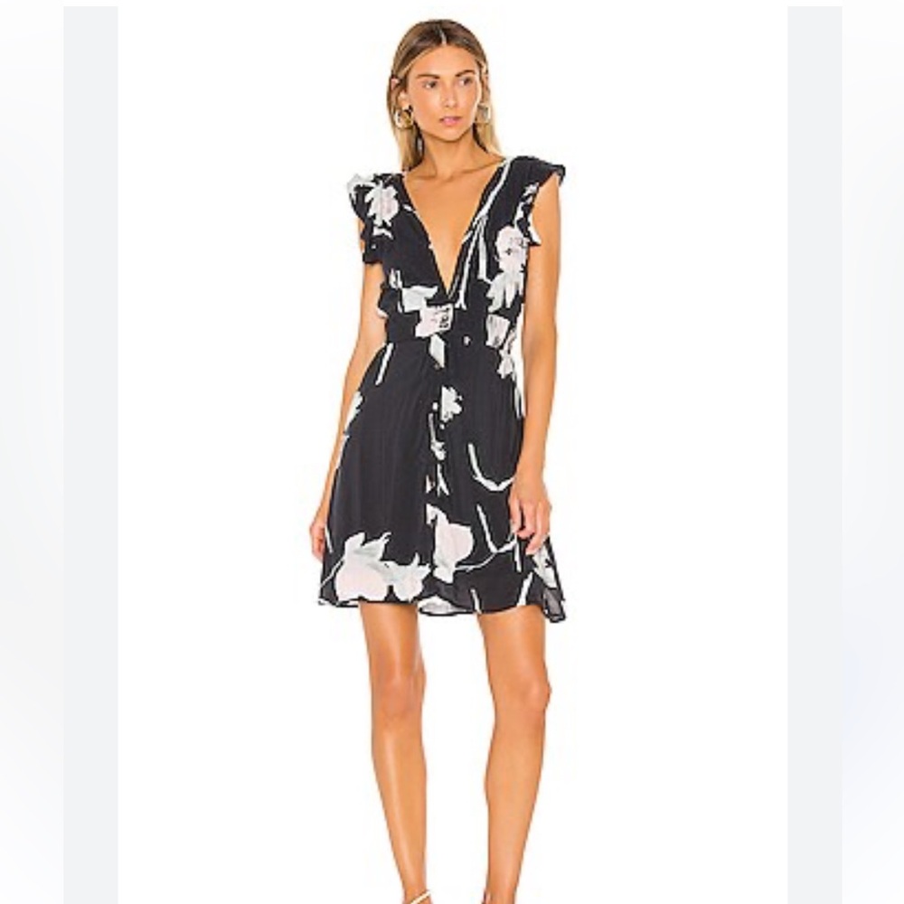 Maaji Canadian Goldenrod Mini Dress in Black Floral